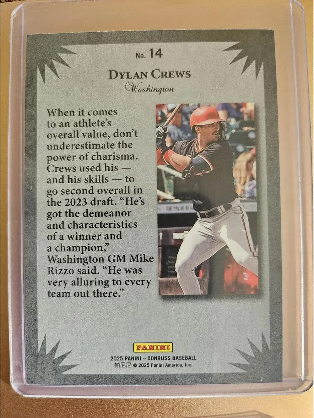 Dylan Crews (RC) - 2025 Panini Elite Series Rookie Insert - #14 - RAW Mint